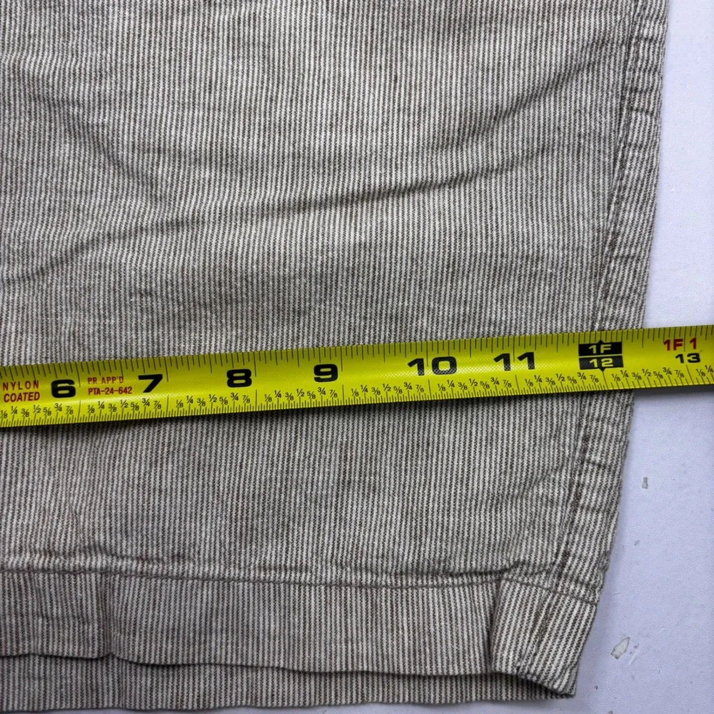 Banana Republic‎ Mens Tan White Striped Chino Shorts Size 36 Casual Summer
